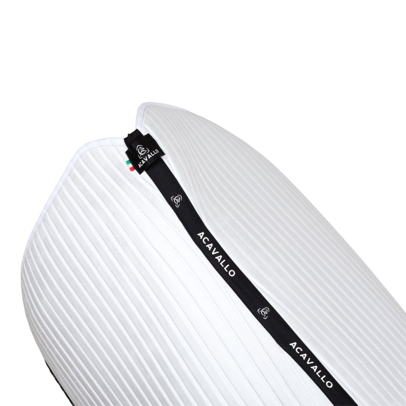 Acavallo Sottosella dressage Sublime in camoscio a strisce - Bianco
