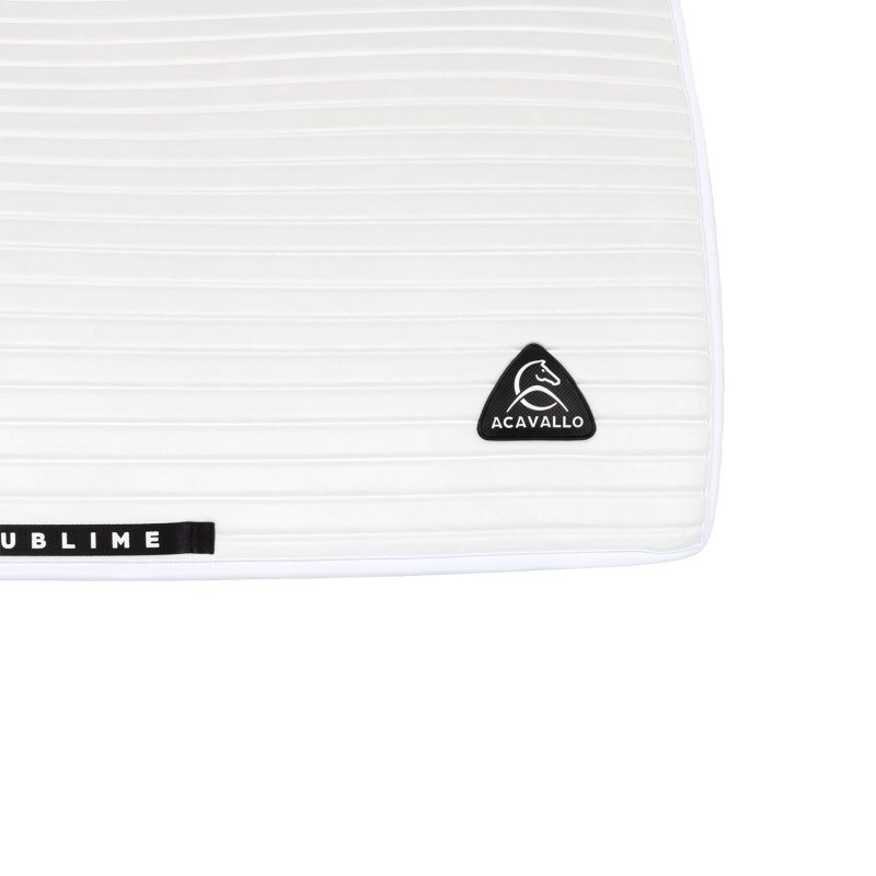 Acavallo Sottosella dressage Sublime in camoscio a strisce - Bianco