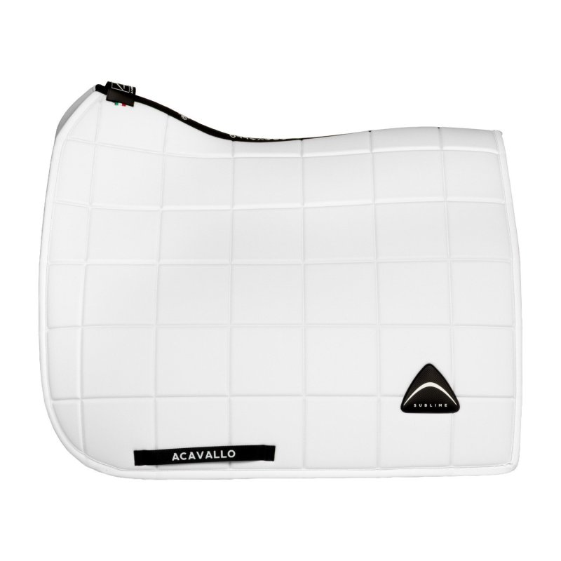 Acavallo Sottosella dressage Sublime angolato a quadri - Bianco