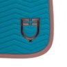 Equestro Sottosella Wave Quilting dressage in tessuto tecnico - Blue Coral/Marrone