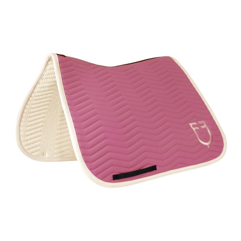 Equestro Sottosella Wave Quilting dressage in tessuto tecnico - Chateau Rose/Bianco antico