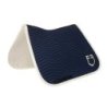 Equestro Sottosella Wave Quilting dressage in tessuto tecnico - Blu navy/Bianco antico