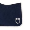 Equestro Sottosella Wave Quilting dressage in tessuto tecnico - Blu navy/Bianco antico