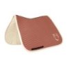 Equestro Sottosella Wave Quilting dressage in tessuto tecnico - Redwood/Bianco antico