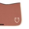 Equestro Sottosella Wave Quilting dressage in tessuto tecnico - Redwood/Bianco antico