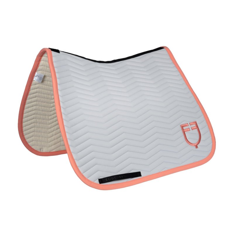 Equestro Sottosella Wave Quilting dressage in tessuto tecnico - Harbor Mist/Desert Flower