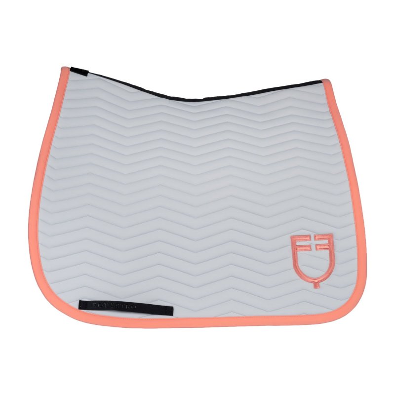 Equestro Sottosella Wave Quilting dressage in tessuto tecnico - Harbor Mist/Desert Flower