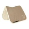Equestro Sottosella Wave Quilting dressage in tessuto tecnico - Oxford Tan/Bianco antico