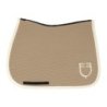 Equestro Sottosella Wave Quilting dressage in tessuto tecnico - Oxford Tan/Bianco antico