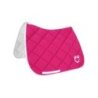 Equestro Sottosella da dressage in tessuto tecnico con logo - Fucsia/Bianco