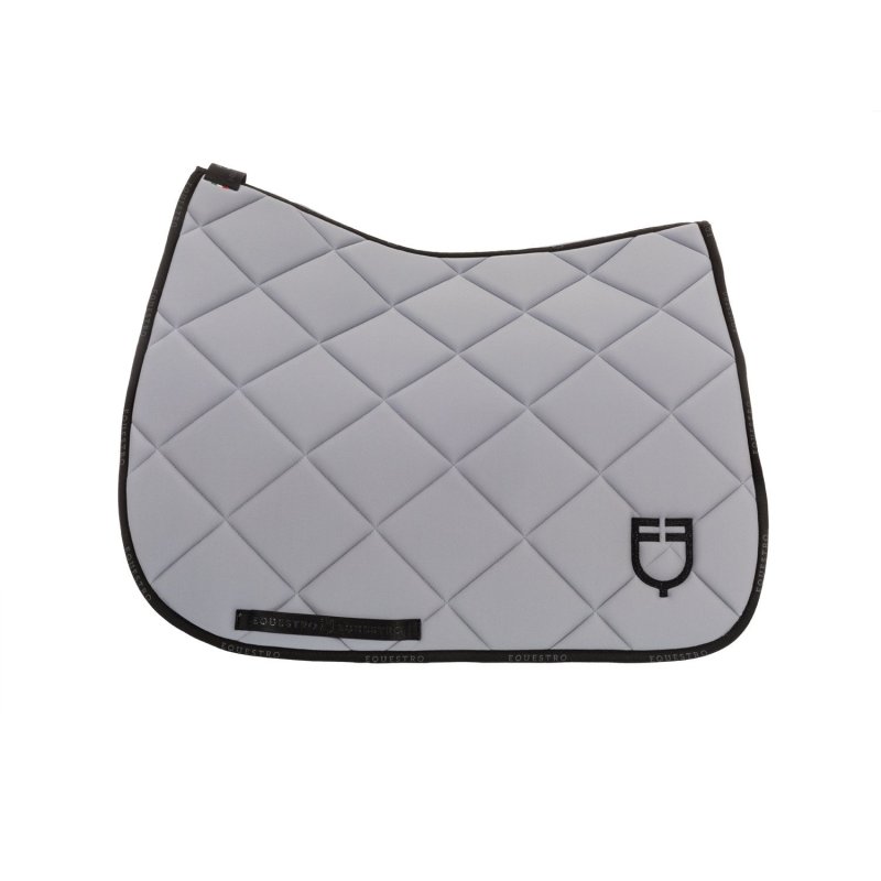 Equestro Sottosella da dressage in tessuto tecnico con logo - Grigio/Nero