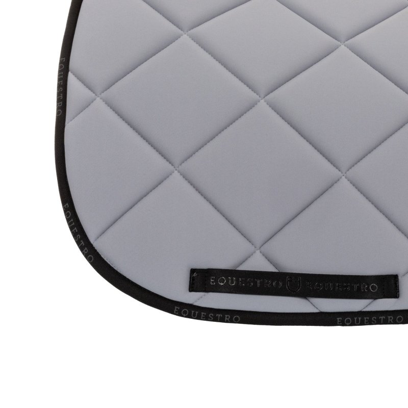 Equestro Sottosella da dressage in tessuto tecnico con logo - Grigio/Nero