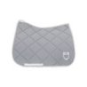 Equestro Sottosella da dressage in tessuto tecnico con logo - Grigio/Bianco
