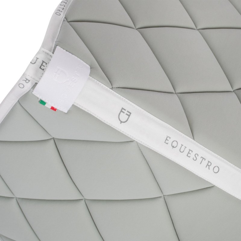 Equestro Sottosella da dressage in tessuto tecnico con logo - Verde chiaro/Bianco