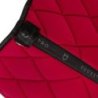 Equestro Sottosella da dressage in tessuto tecnico con logo - Vinaccia/Nero