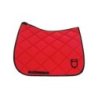 Equestro Sottosella da dressage in tessuto tecnico con logo - Poppy Red/Nero