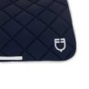 Equestro Sottosella da dressage in tessuto tecnico con logo - Blu navy/Bianco
