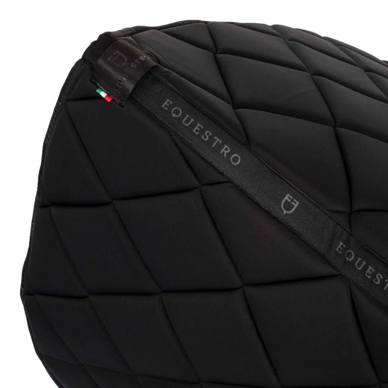 Equestro Sottosella dressage con logo strass ETH09054 - Nero