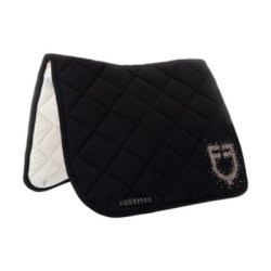 Equestro Sottosella dressage con logo strass ETH09056 - Nero