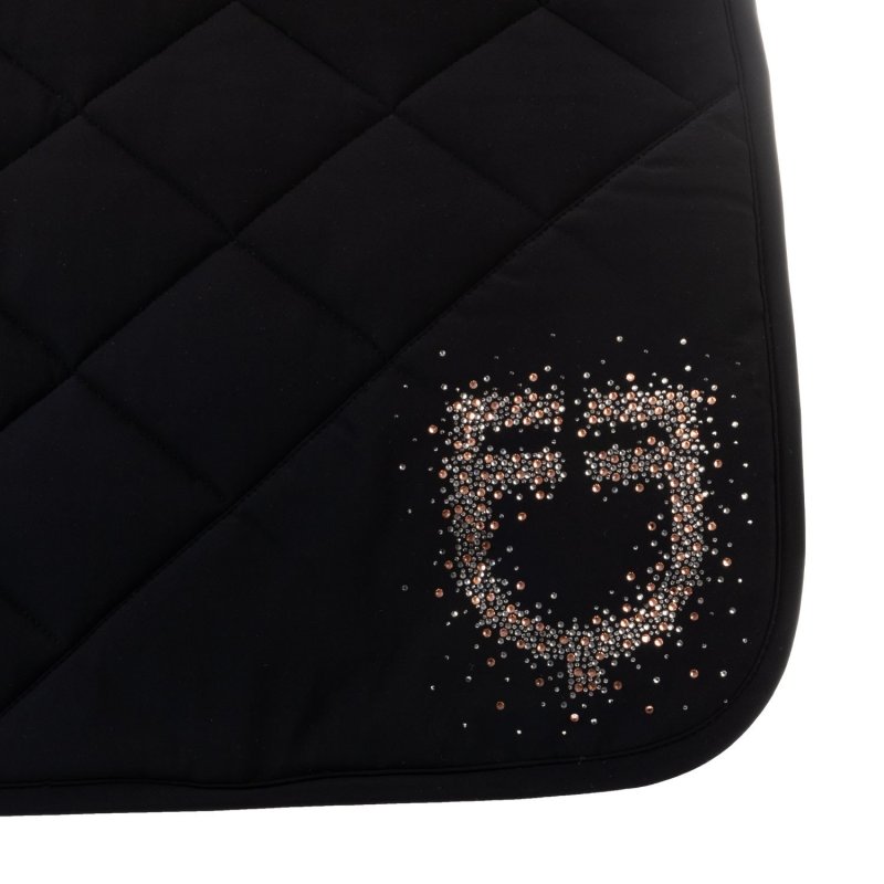 Equestro Sottosella dressage con logo strass ETH09056 - Nero