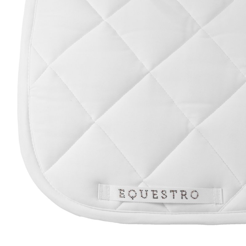 Equestro Sottosella dressage con logo strass ETH09056 - Bianco