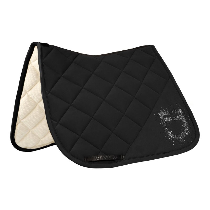Equestro Sottosella dressage con logo strass ETH09056 - Nero