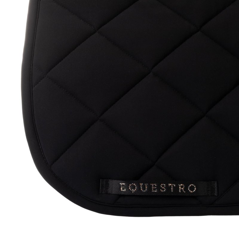 Equestro Sottosella dressage con logo strass ETH09056 - Nero