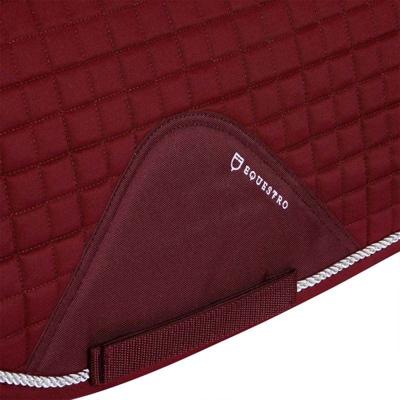 Equestro Sottosella dressage sagomato in cotone - Bordeaux