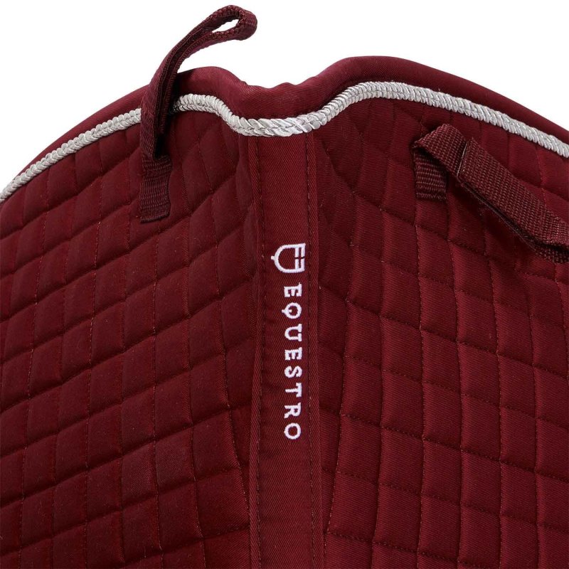 Equestro Sottosella dressage sagomato in cotone - Bordeaux