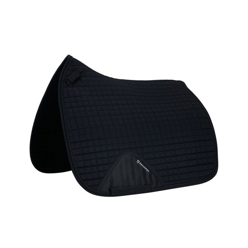 Equestro Sottosella dressage sagomato in cotone - Nero