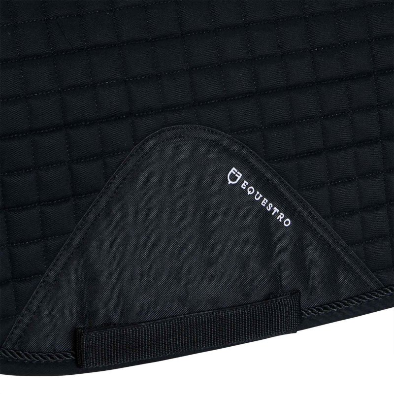 Equestro Sottosella dressage sagomato in cotone - Nero
