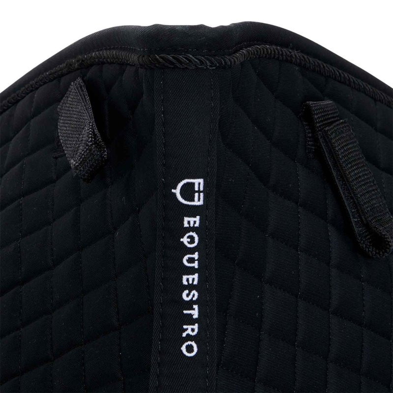 Equestro Sottosella dressage sagomato in cotone - Nero