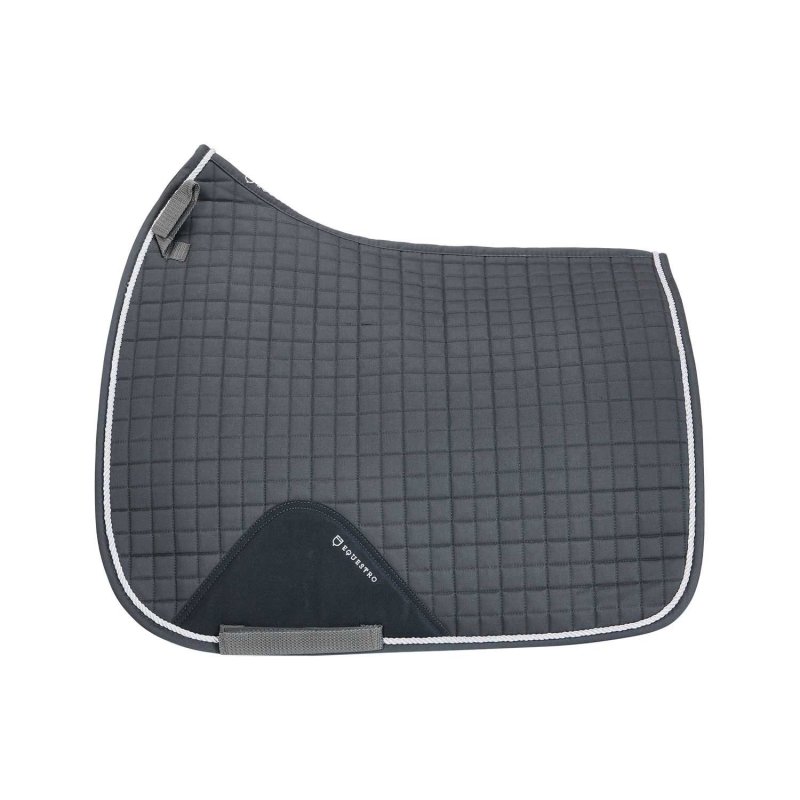 Equestro Sottosella dressage sagomato in cotone - Grigio