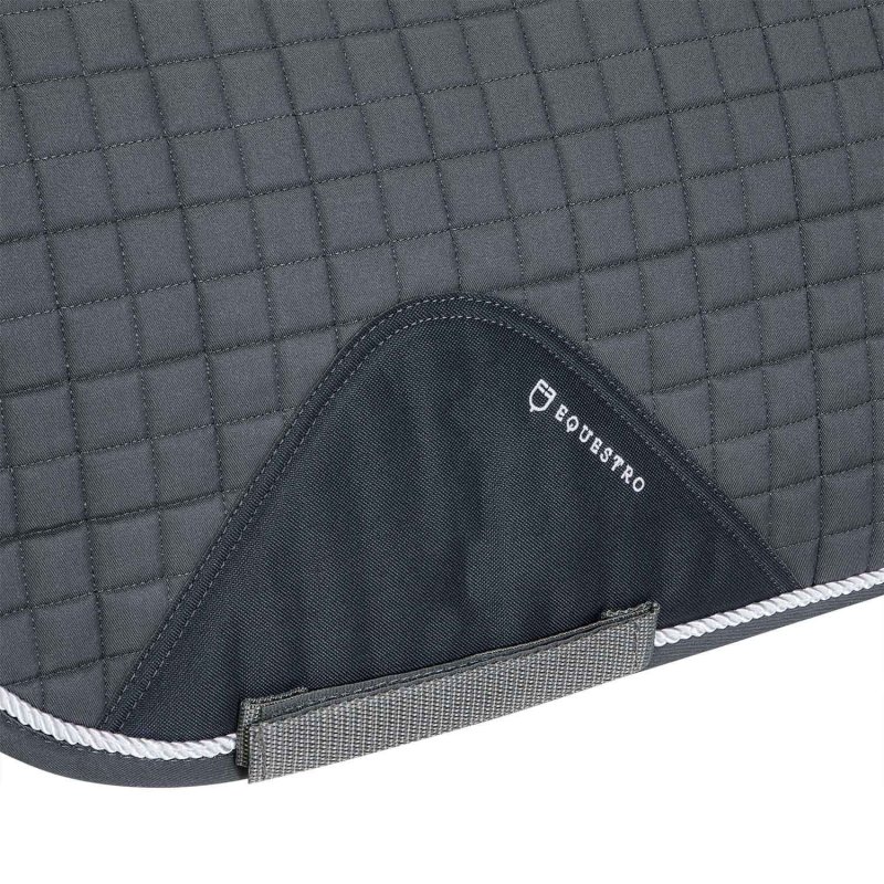 Equestro Sottosella dressage sagomato in cotone - Grigio