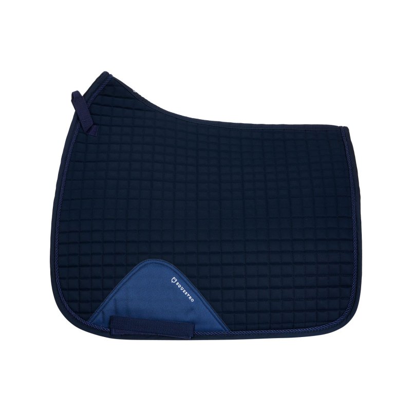 Equestro Sottosella dressage sagomato in cotone - Blu navy
