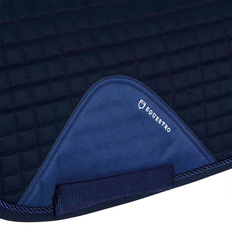 Equestro Sottosella dressage sagomato in cotone - Blu navy