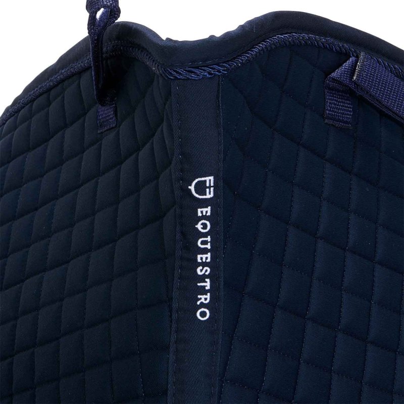 Equestro Sottosella dressage sagomato in cotone - Blu navy