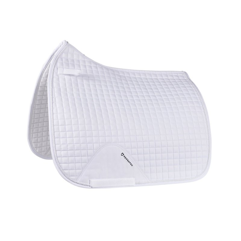 Equestro Sottosella dressage sagomato in cotone - Bianco