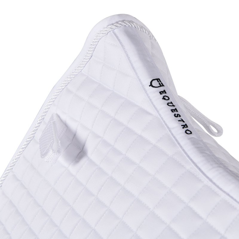 Equestro Sottosella dressage sagomato in cotone - Bianco