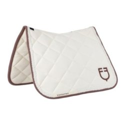 Equestro Sottosella dressage con cordoncino intrecciato - Bianco antico/Marrone