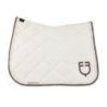 Equestro Sottosella dressage con cordoncino intrecciato - Bianco antico/Marrone