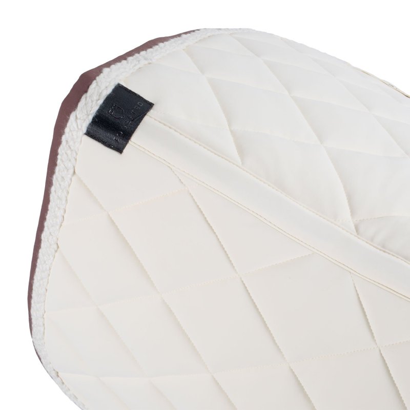 Equestro Sottosella dressage con cordoncino intrecciato - Bianco antico/Marrone
