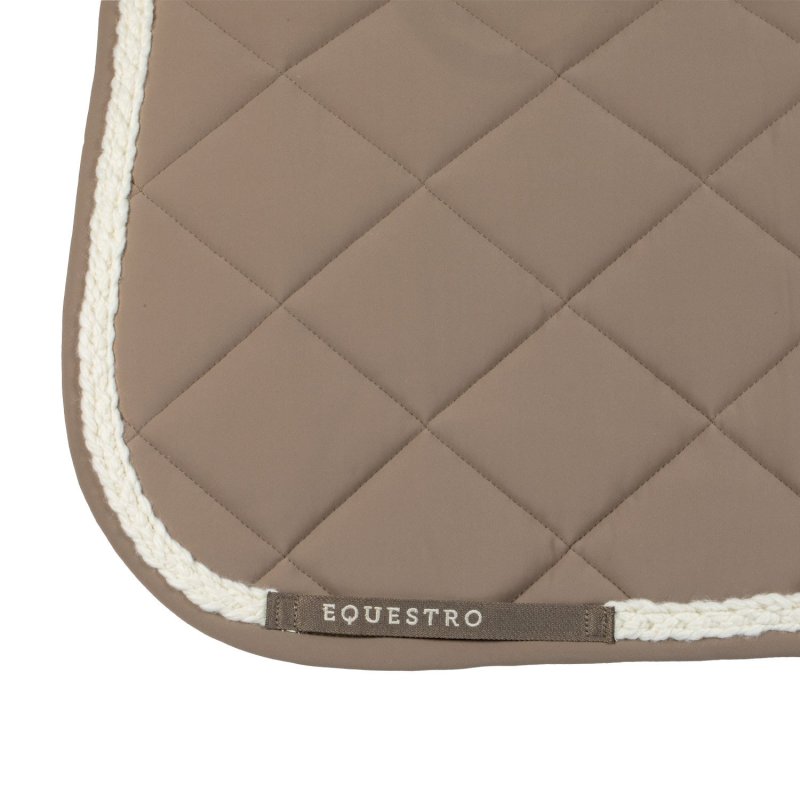 Equestro Sottosella dressage con cordoncino intrecciato - Noce/Bianco antico
