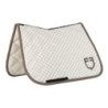 Equestro Sottosella dressage con stampa monogram - Bianco antico/Noce