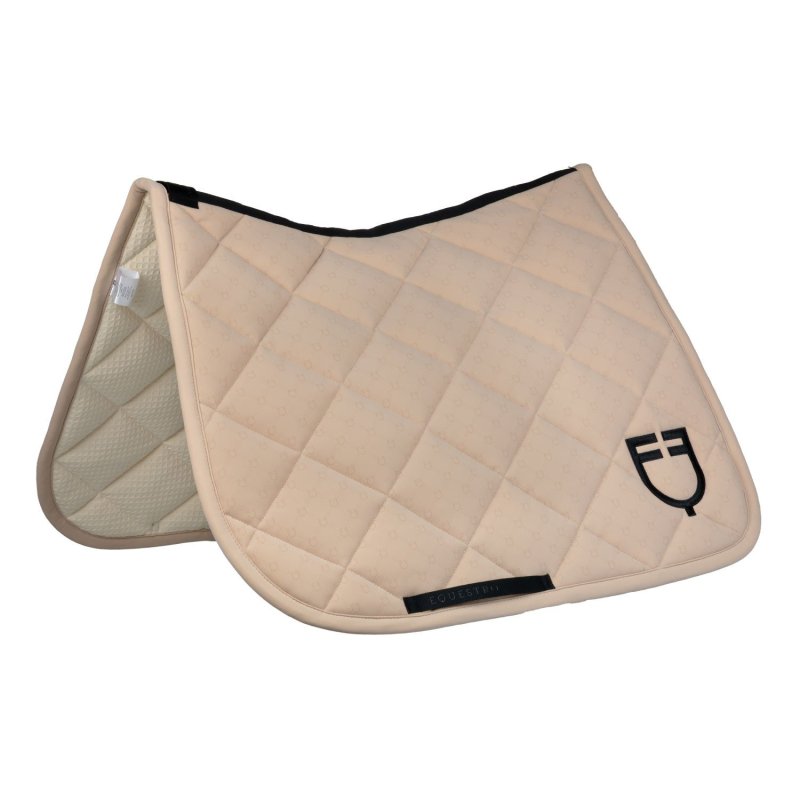 Equestro Sottosella dressage con stampa monogram - Oxford Tan/Nero