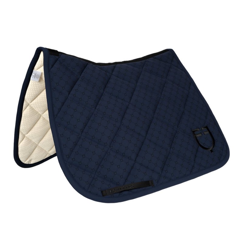 Equestro Sottosella dressage con stampa monogram - Blu navy/Nero