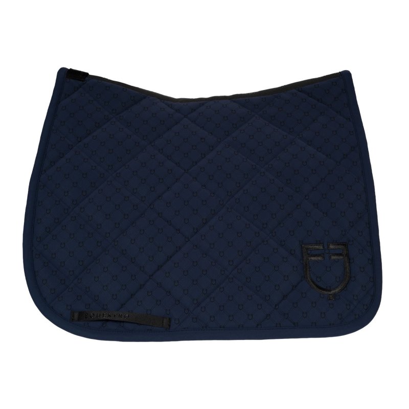 Equestro Sottosella dressage con stampa monogram - Blu navy/Nero