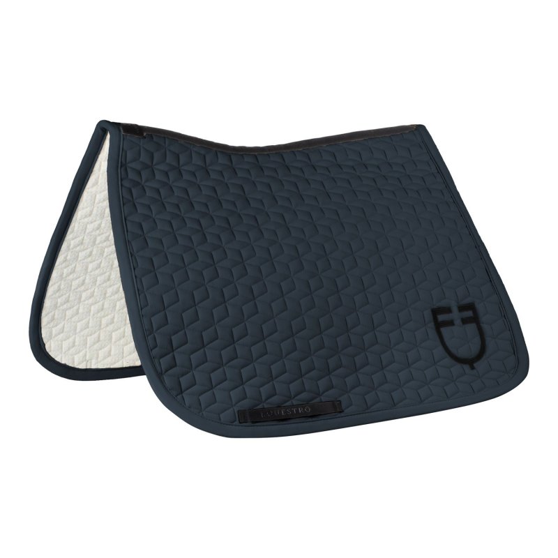 Equestro Sottosella dressage con trapuntatura a cubi - Blu navy