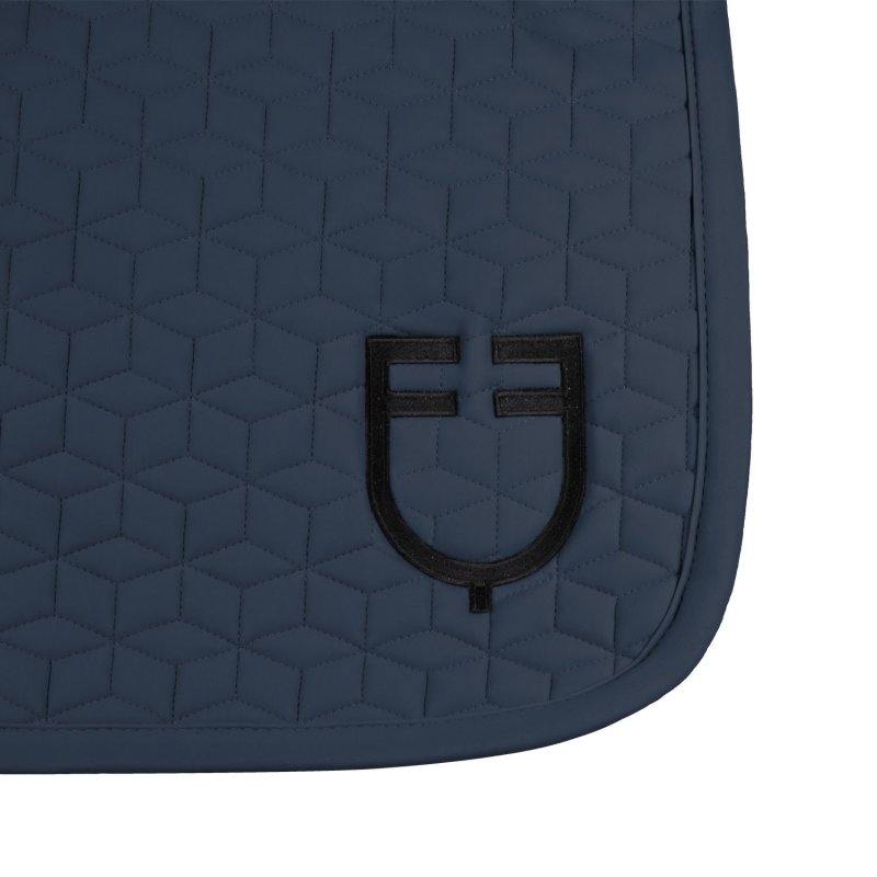 Equestro Sottosella dressage con trapuntatura a cubi - Blu navy