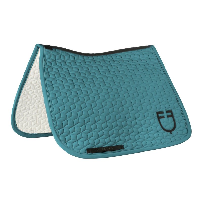 Equestro Sottosella dressage con trapuntatura a cubi - Petrolio